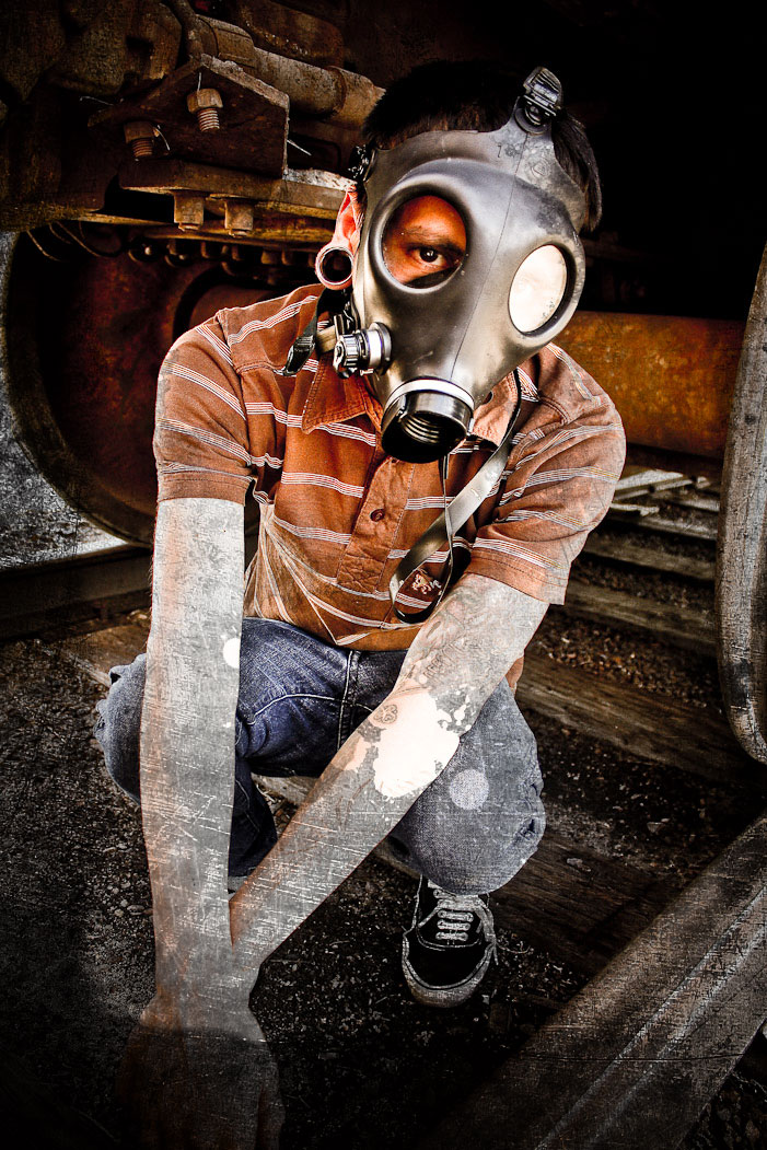 Nick in a gas mask 1