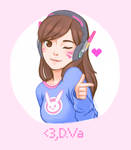 Love, D.Va by lyseeart