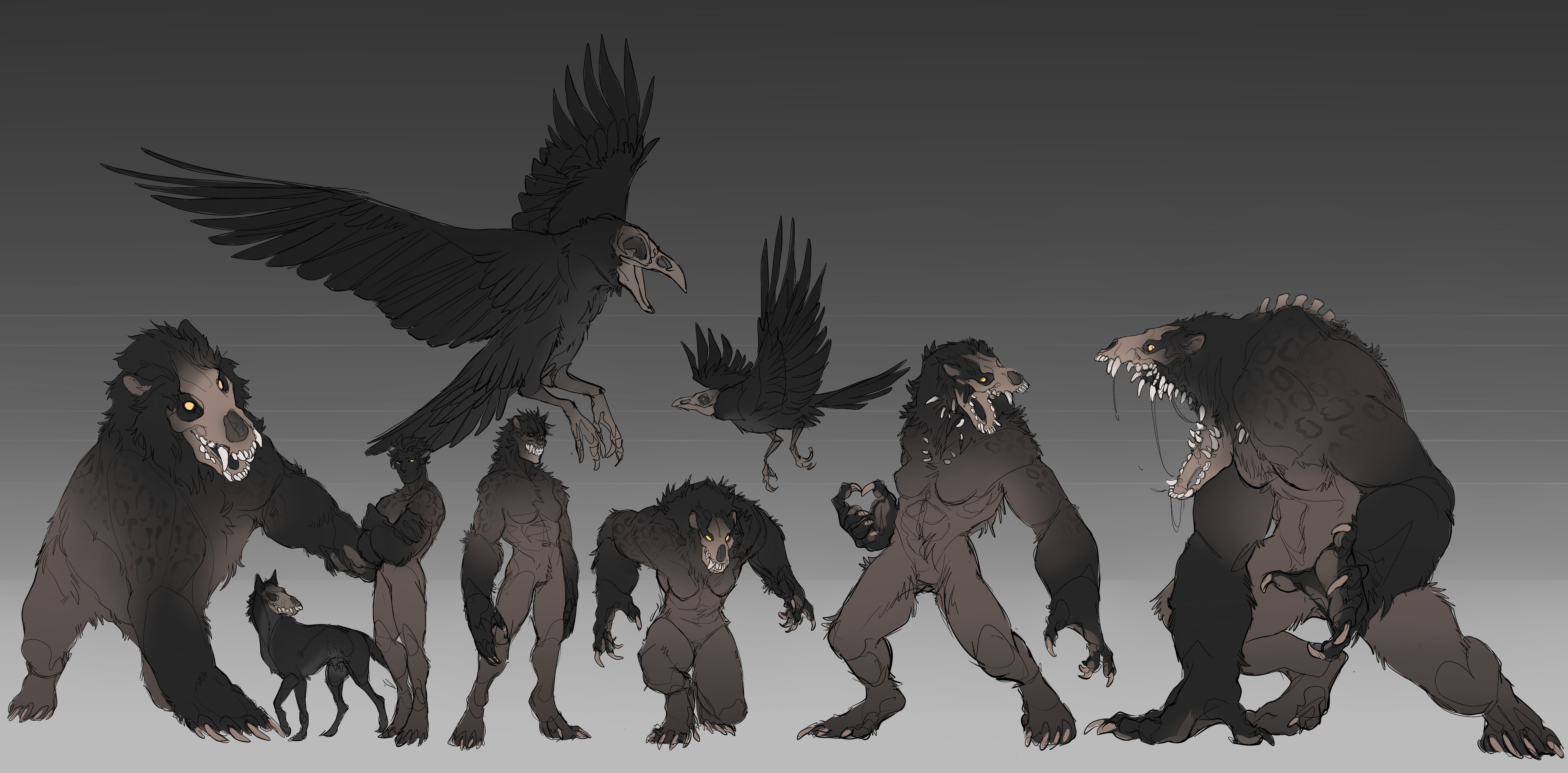 Beasts Simplified Beast forms by Awkwardos on DeviantArt