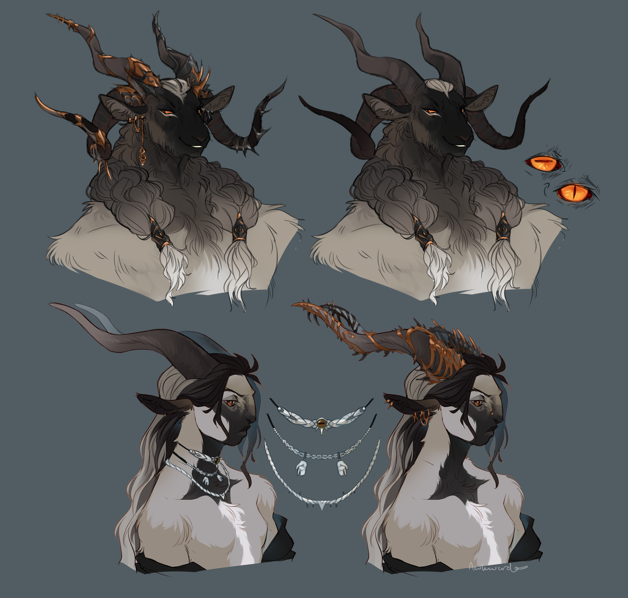 Shadow Satyr Satyr Horns and Accessories by Awkwardos on DeviantArt