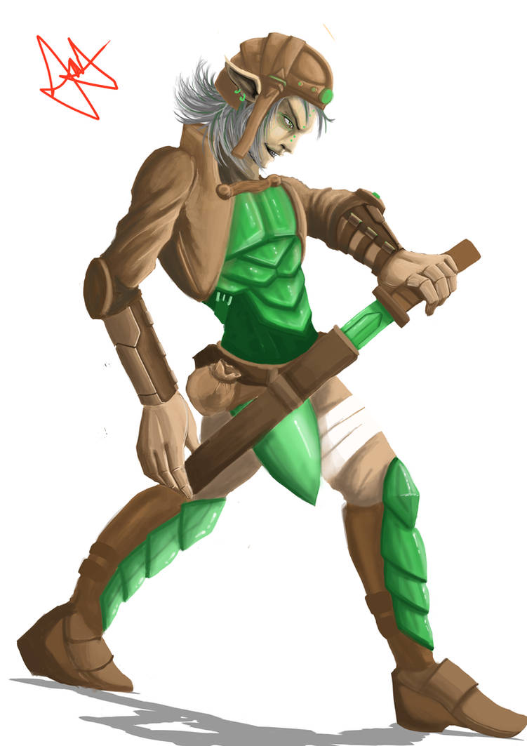Elf Vs Roper Emerald Rogue Elf by kollp on DeviantArt