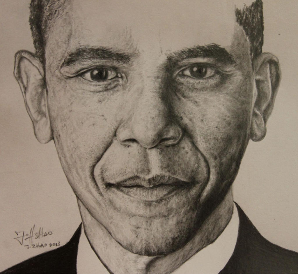 Barack Obama Graphite Portrait - WIP
