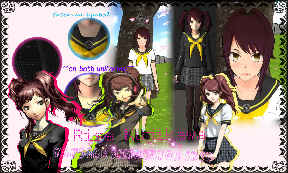 Yandere Sim Skin ~ Rise Kujikawa by Moonlitshiner268 on DeviantArt