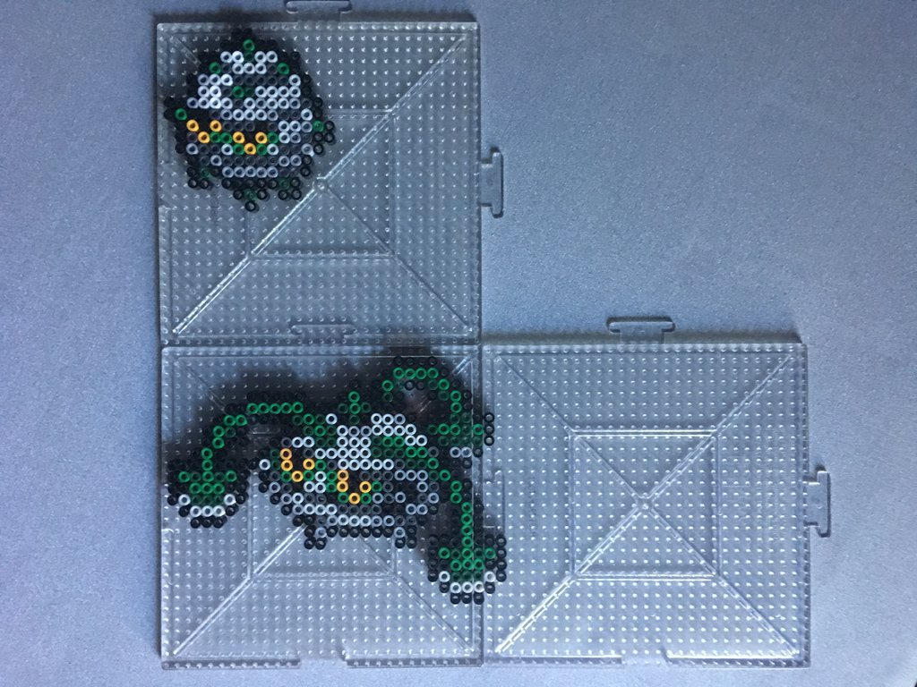 #597-#598 Ferroseed and Ferrothorn Perlers