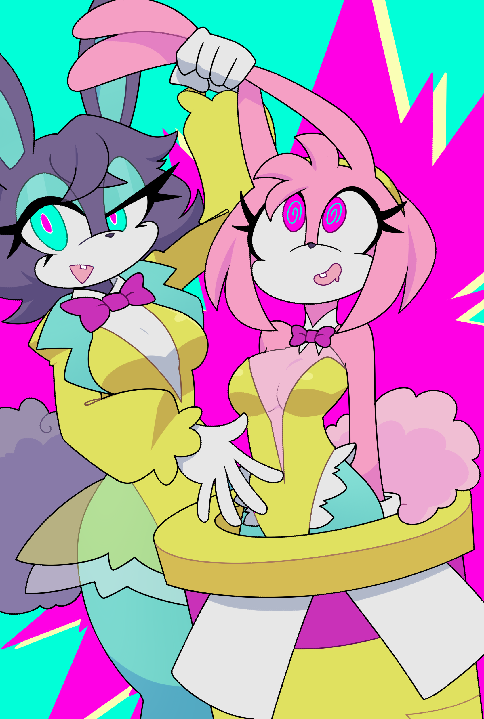 Pink Humanoid Rabbit Cute pink bunny! by rakuma-imp on DeviantArt