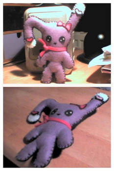 Purple Rabbit plush.