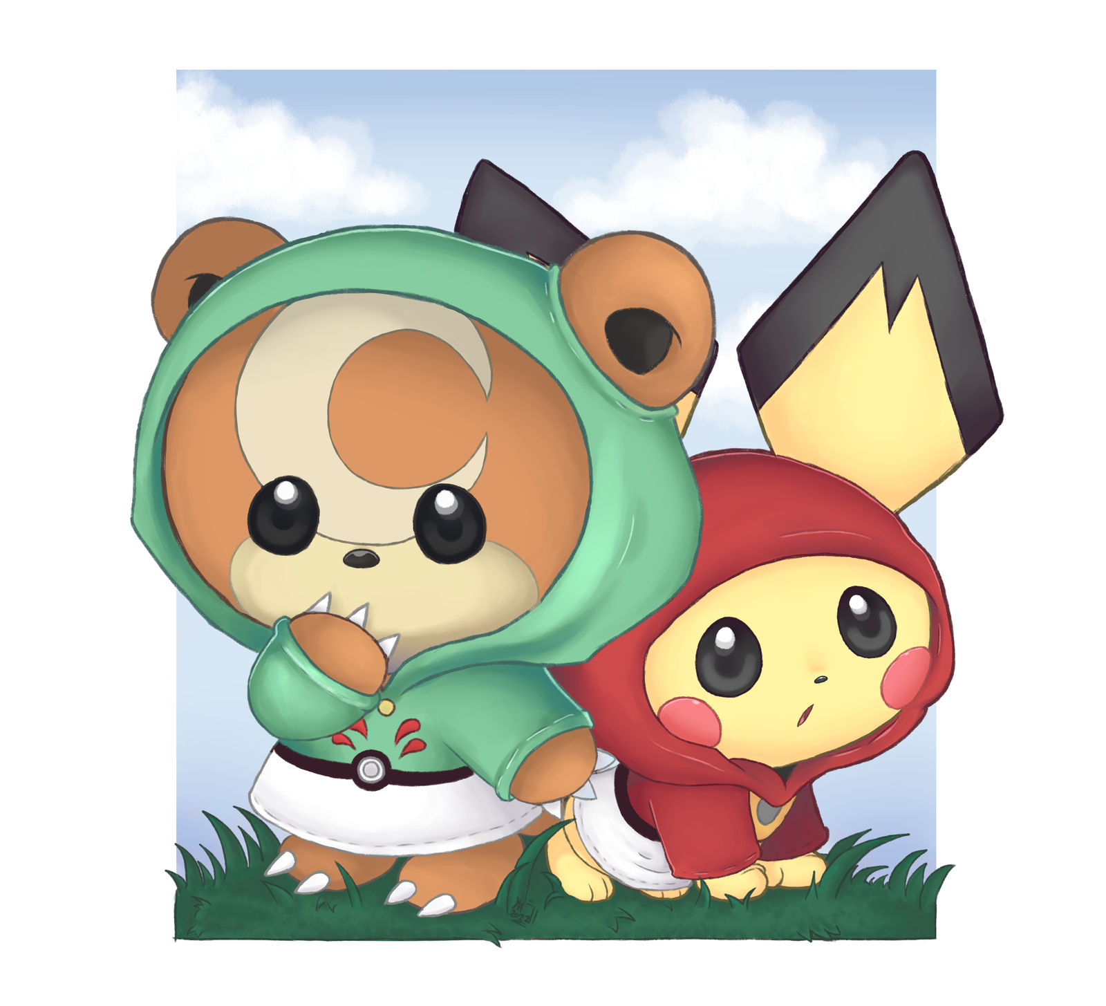Build a Bear Teddiursa and Pichu by YazumiMisora on DeviantArt
