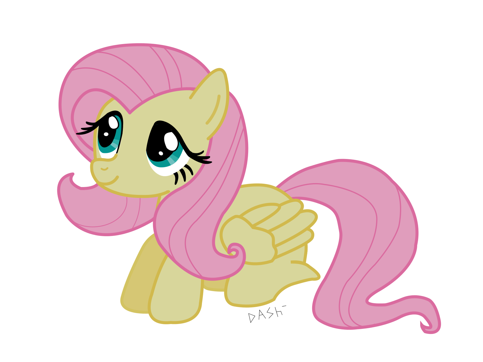 Cute Fluttershy Vectored