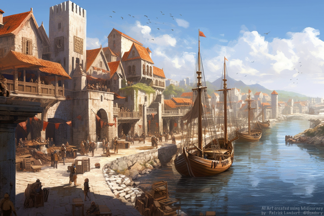 Medieval port city 4 by Dendory on DeviantArt