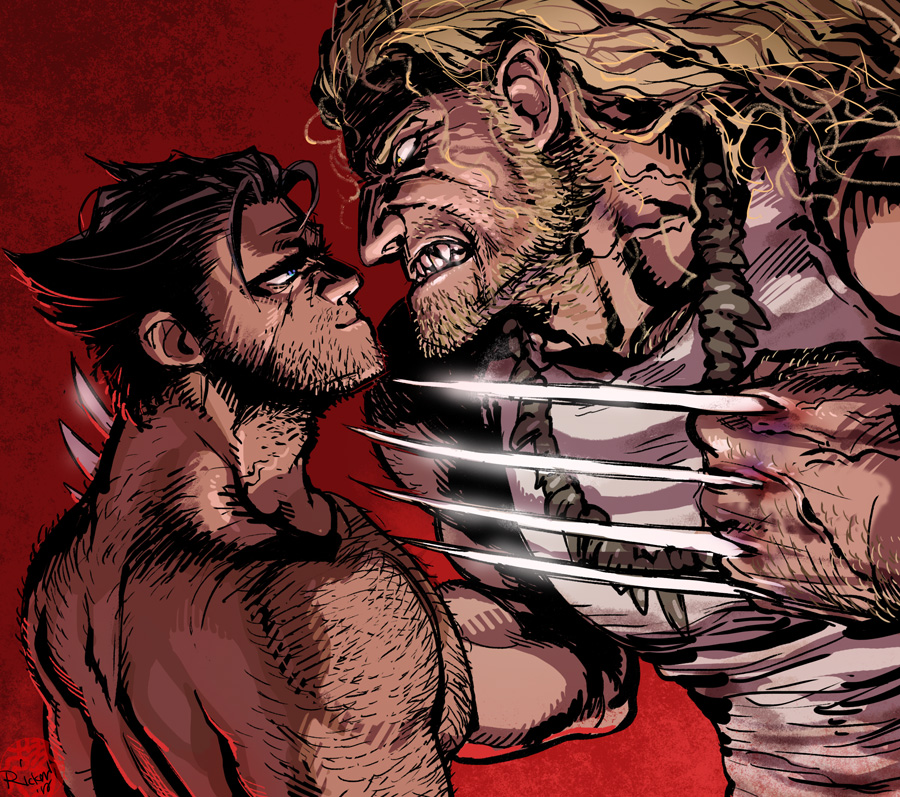 Wolverine and Sabretooth by Ricken-Art