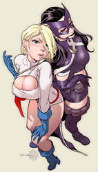 Power Girl and Huntress