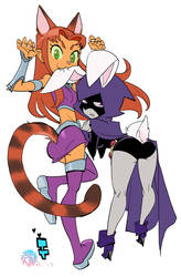 Starfire and Raven