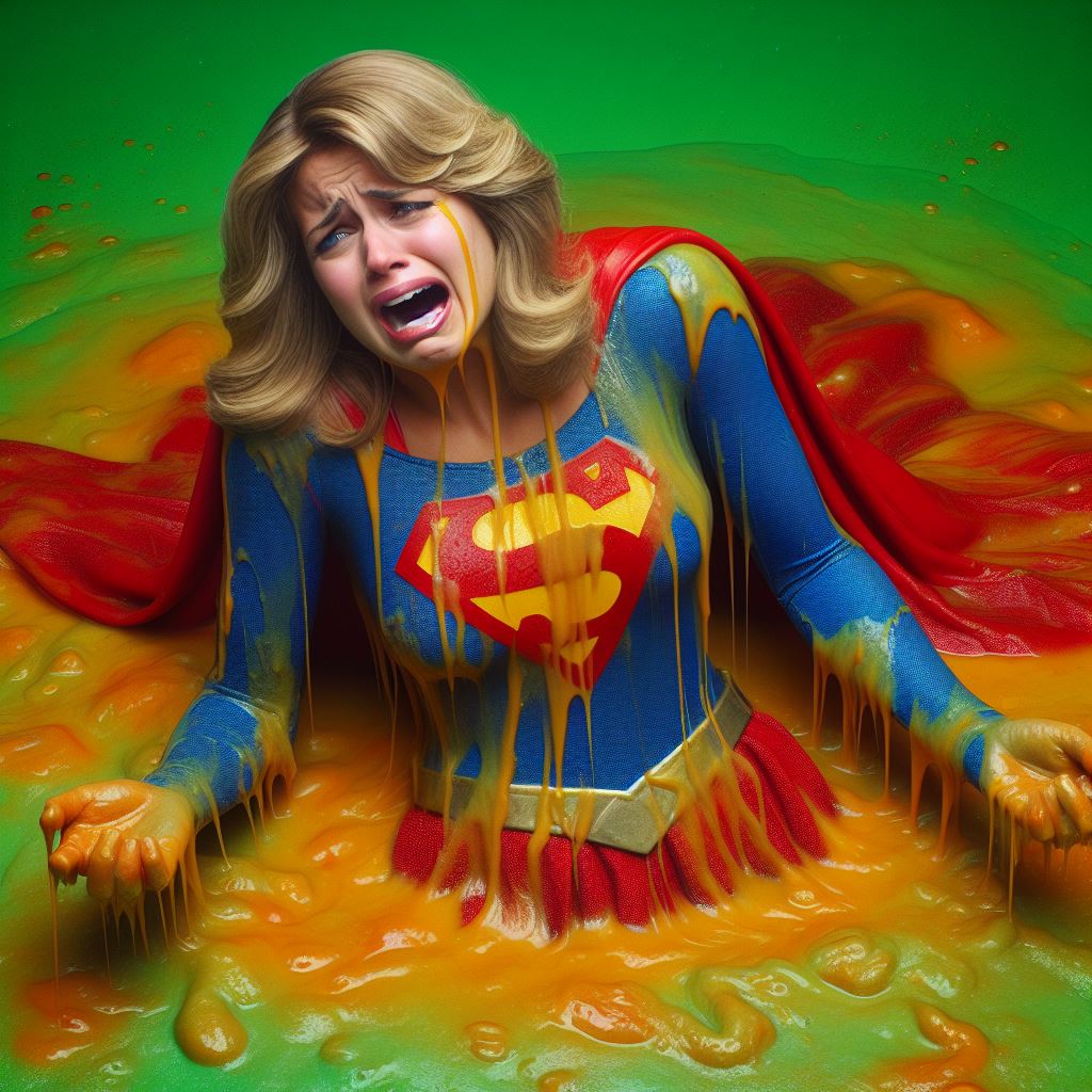 Supergirl in Sticky Goo 1 by Scarlett-Glory on DeviantArt