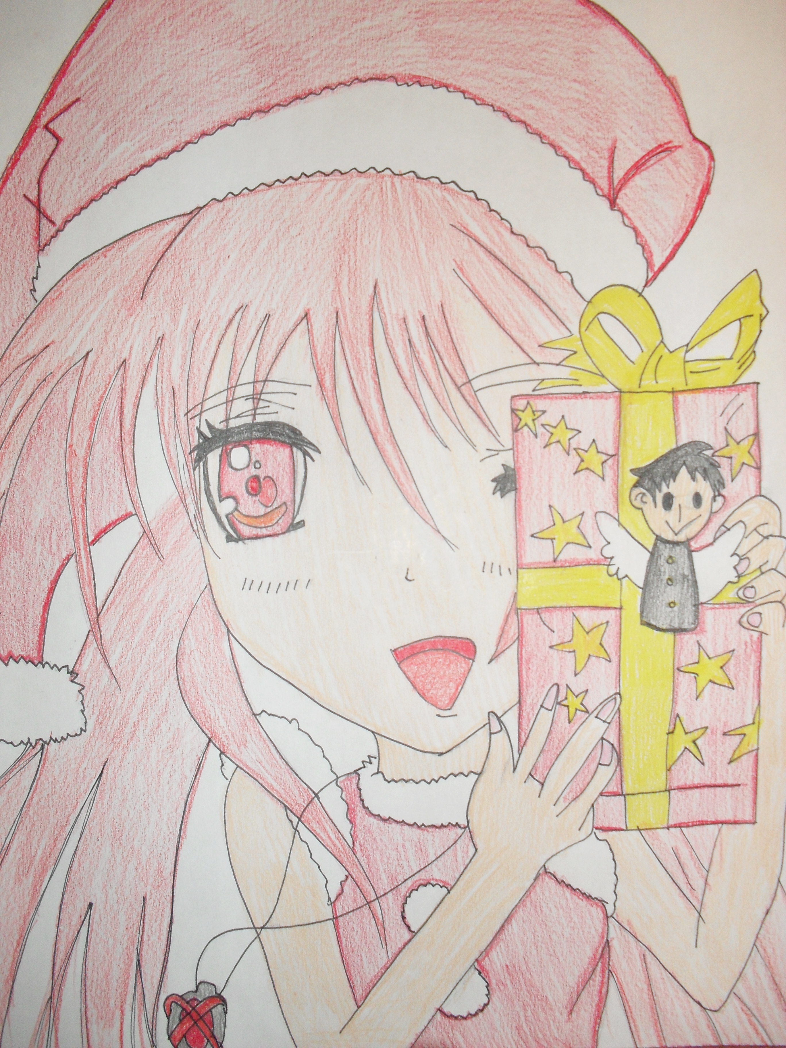Drawing of Christmas anime girl by Cutie80693 on DeviantArt