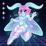 OPEN | Neon Cyber-web | Furry moth adoptable