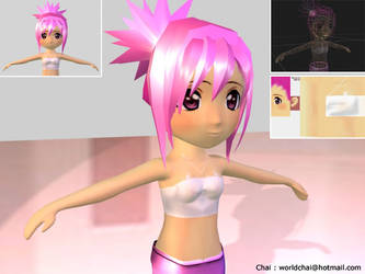 3d chibi character 'MIKA'