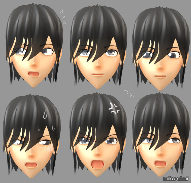 anime face 3dmodel by CHAInewmitochondria on DeviantArt anime face 3dmodel by CHAInewmitochondria on DeviantArt