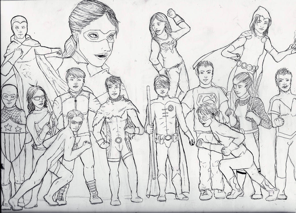 Teen Titans and the ! Young avengers WIP