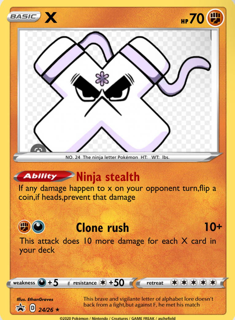 X alphabet lore as a pokemon card by EthanxRaven on DeviantArt