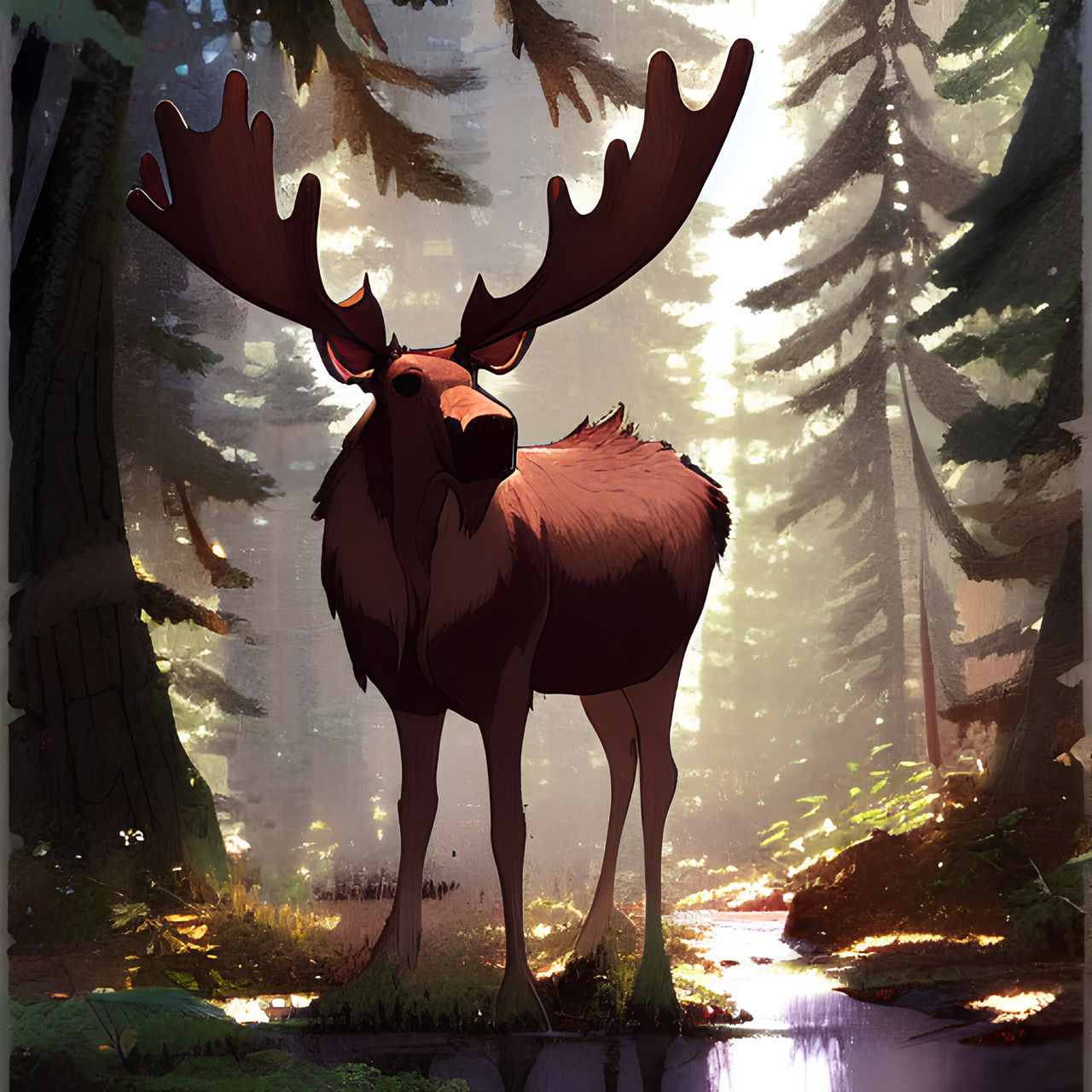moose artwork by artthystyle on DeviantArt