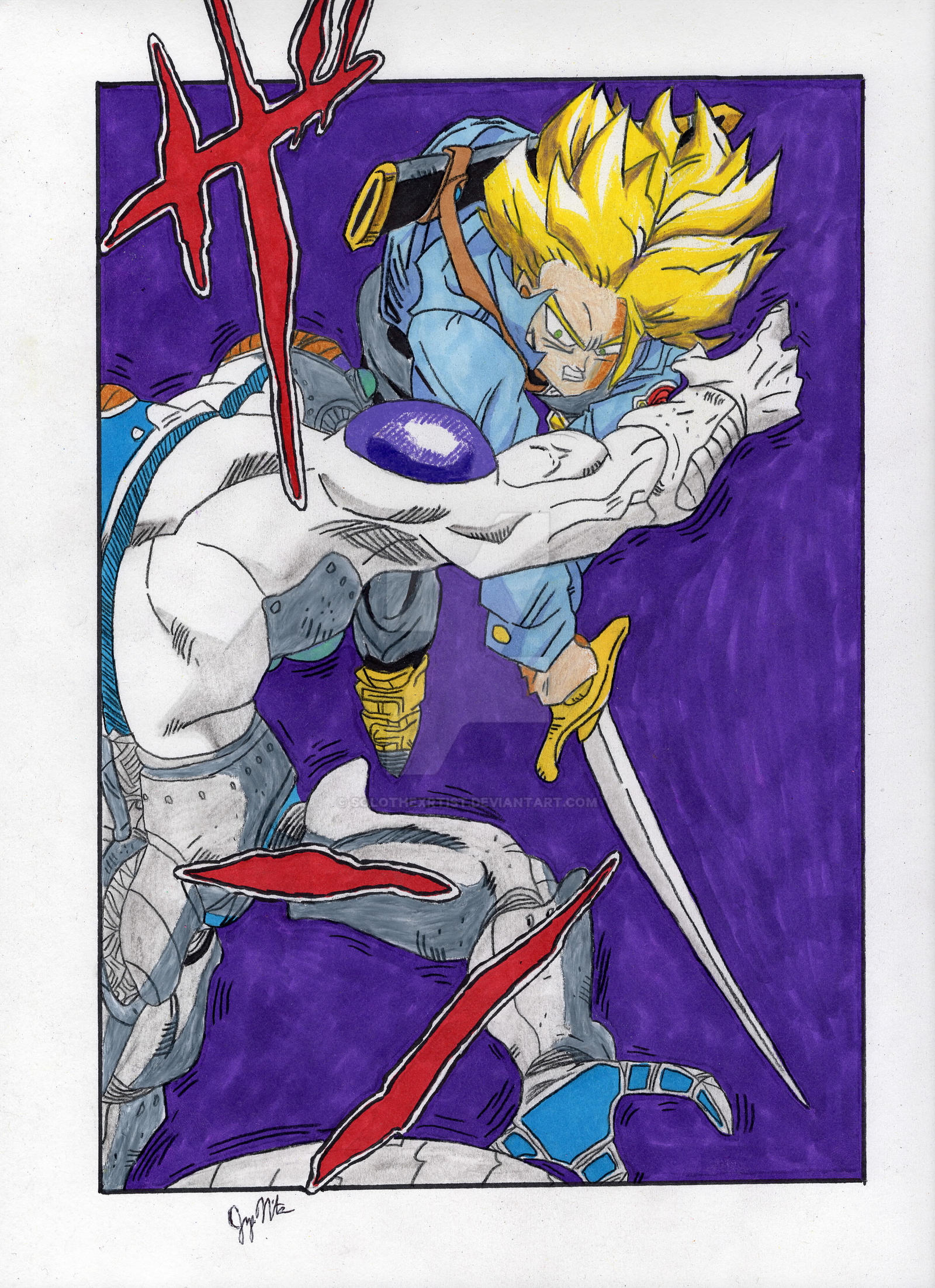 Trunks vs Frieza by solothexrtist on DeviantArt
