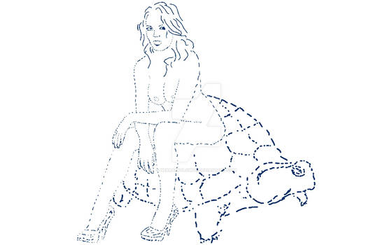 A 'Girl' on A 'Turtle'