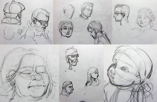 Drawing people on the subway #2