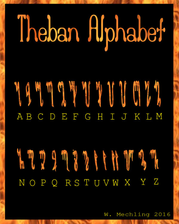 Theban Alphabet by FredMonster on DeviantArt