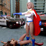 Wonder Woman out cold as Power Girl arrives