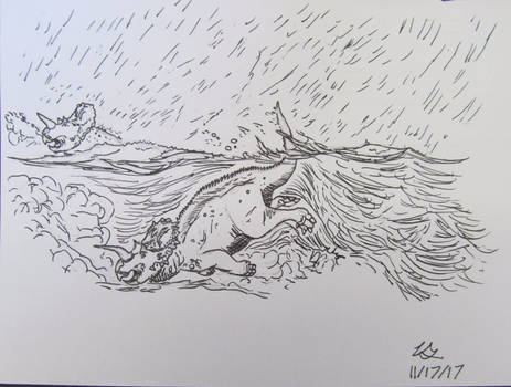 Dinovember #17: Flood