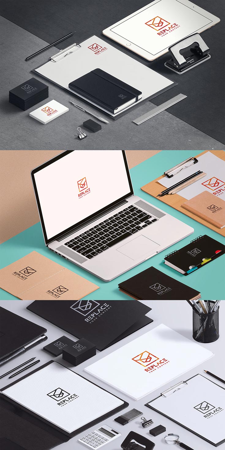 Download Free Isometric Stationery Mockup Demo By Ahsaninspire On Deviantart
