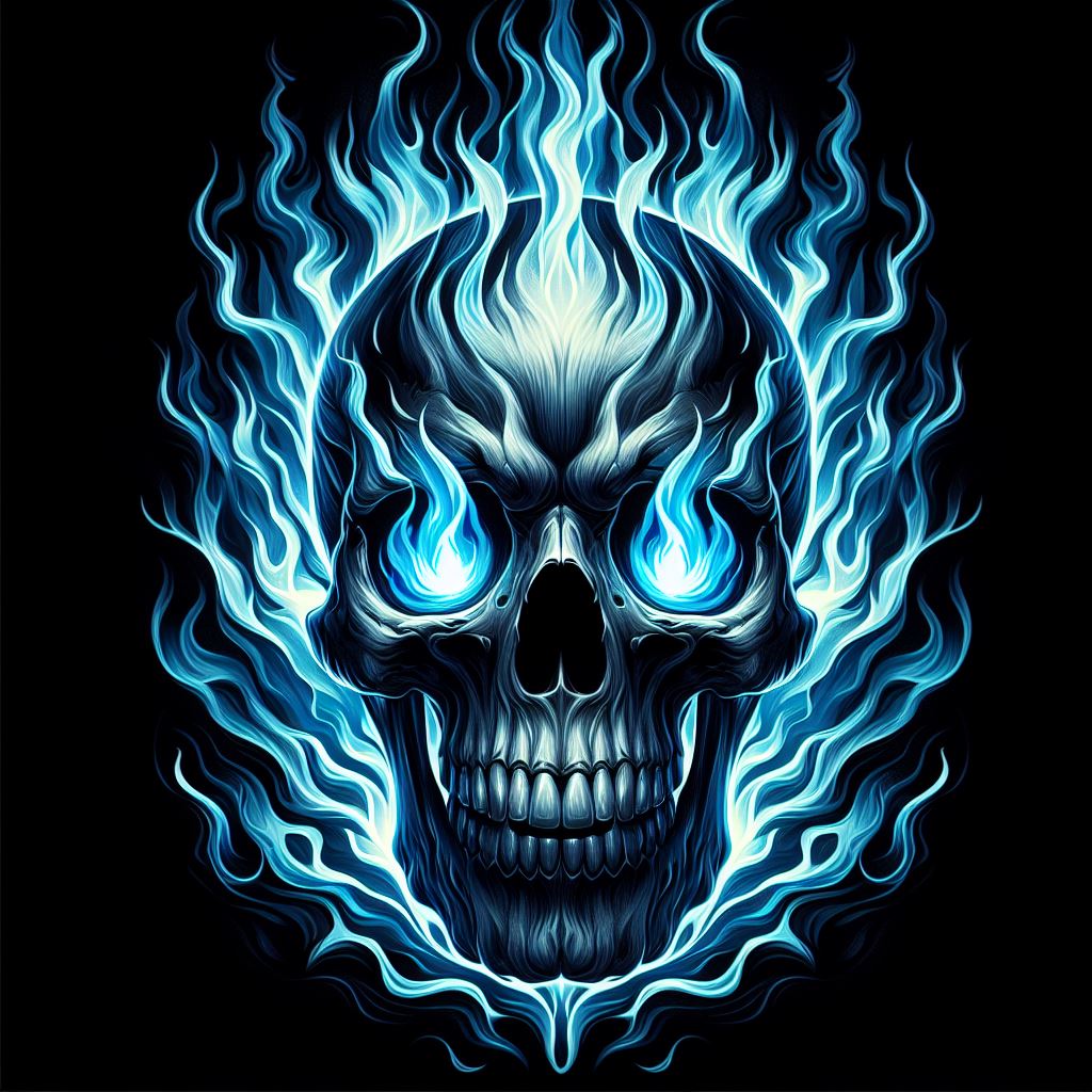 Blue-flaming-skull by SherlockSupra on DeviantArt