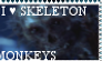 I love skeleton monkeys -stamp