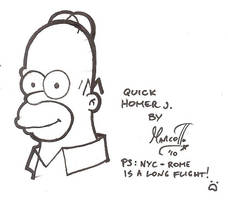 Quick Sketch - Inked Homer