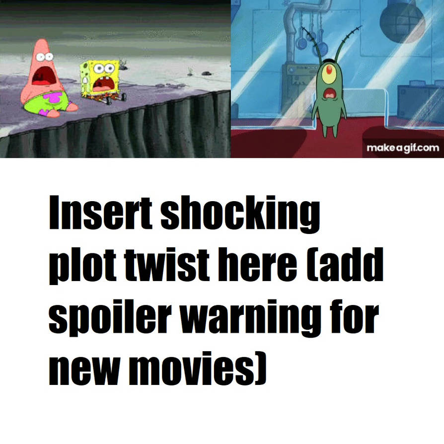 Spongebob, Patrick, Plankton shocked meme template by shadowdoom9 on