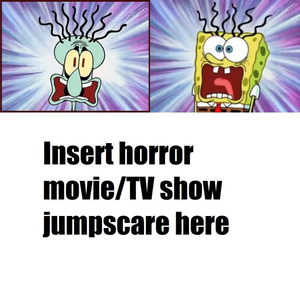 Squidward and Spongebob scared meme template by shadowdoom9 on DeviantArt