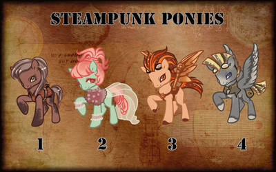 Steampunk Ponies Adopt Batch 1 - OPEN