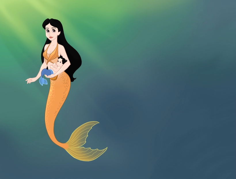 Nerissa with baby Zac (Mako Mermaids) by reader1718 on DeviantArt