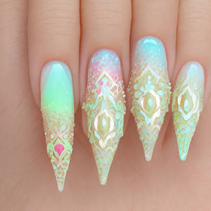 Bright Design On Nails Gradient On Nails Manicure