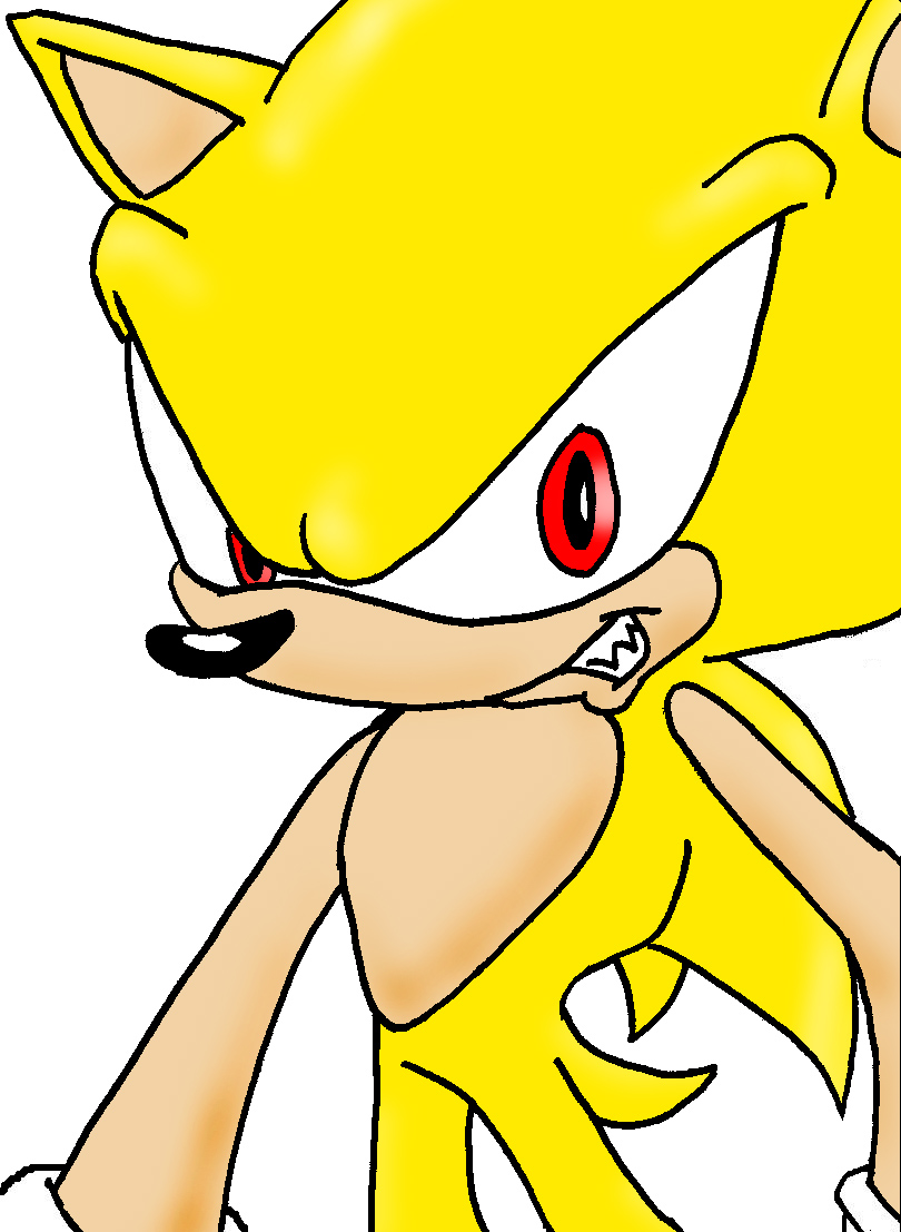 Supersonic One Color Super Sonic colored by ALhedgehog on DeviantArt