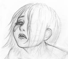 Crying girl -sketch-