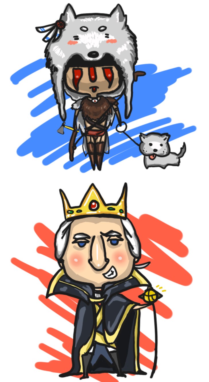 connor and king washington chibis