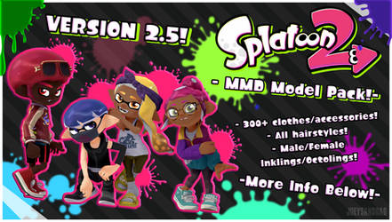 MMD Splatoon 2 Model Pack Ver 2.5