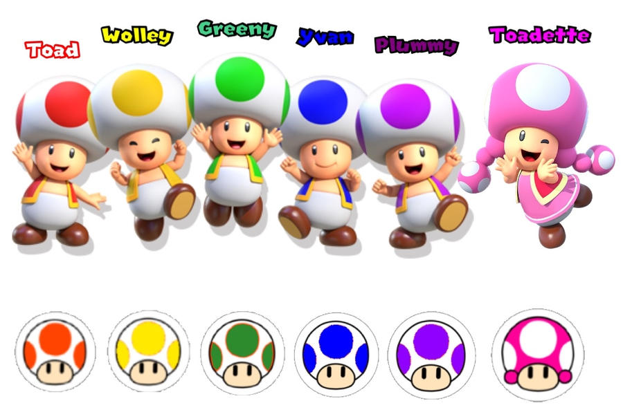Mario Mushroom Colors mario-mushroom-colors