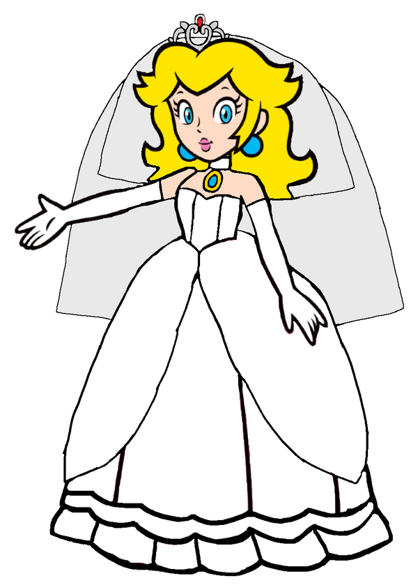 princess peach dress drawing Mario: Party Dress Peach by Lemia