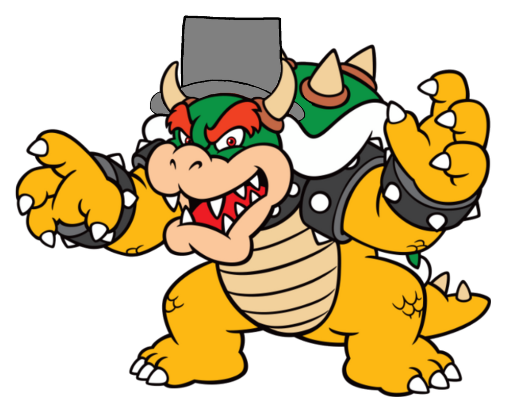Super Mario: Bowser with Gray Hat 2D by Joshuat1306 on DeviantArt.