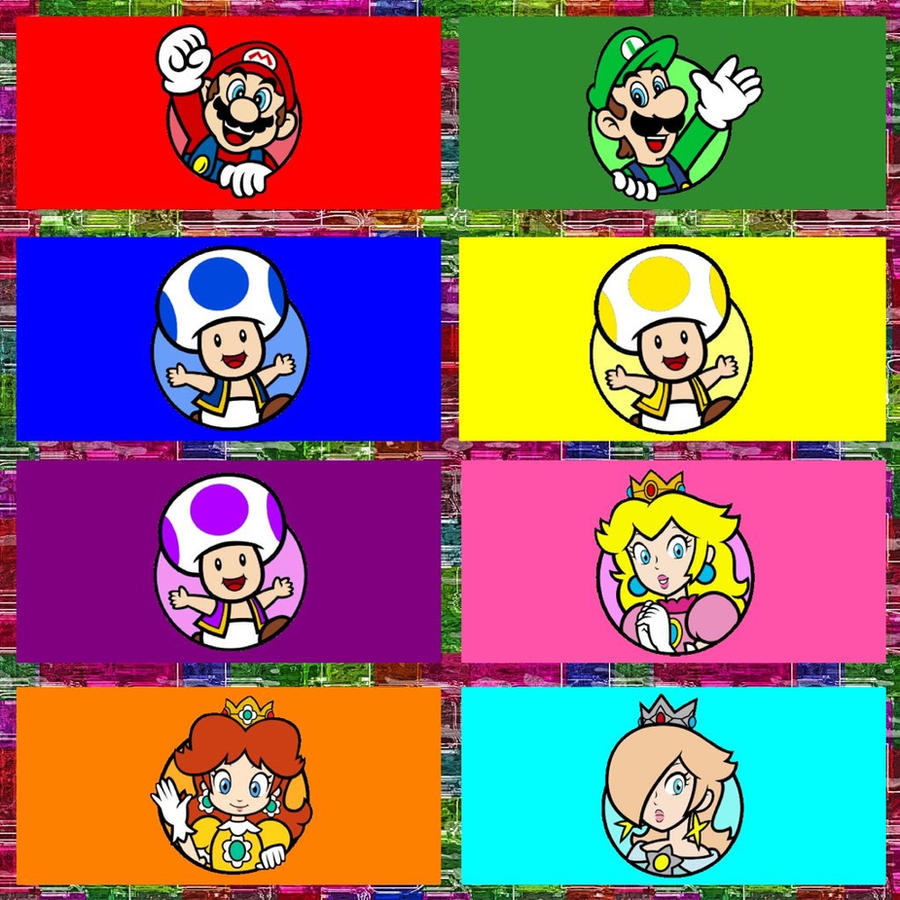 Super Mario: The 8 Main Heroes Icons 2D by Joshuat1306 on DeviantArt