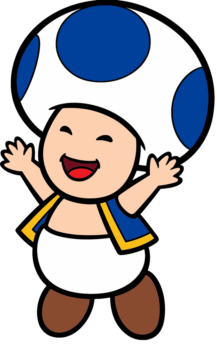 Super Mario: Yvan the Blue Toad Excited 2D by Joshuat1306 on DeviantArt