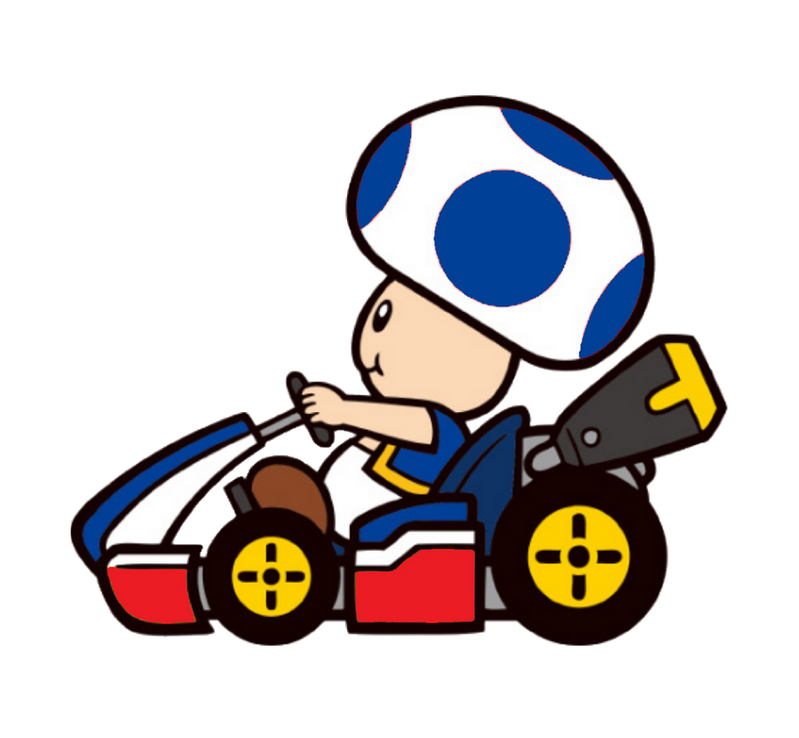 Super Mario: Yvan Blue Toad Riding Kart 2D by Joshuat1306 on DeviantArt