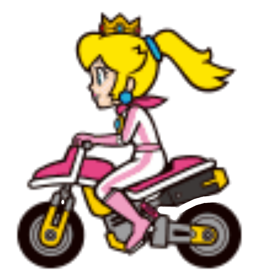 Super Mario: Princess Peach Riding Bike 2D by Joshuat1306 on DeviantArt